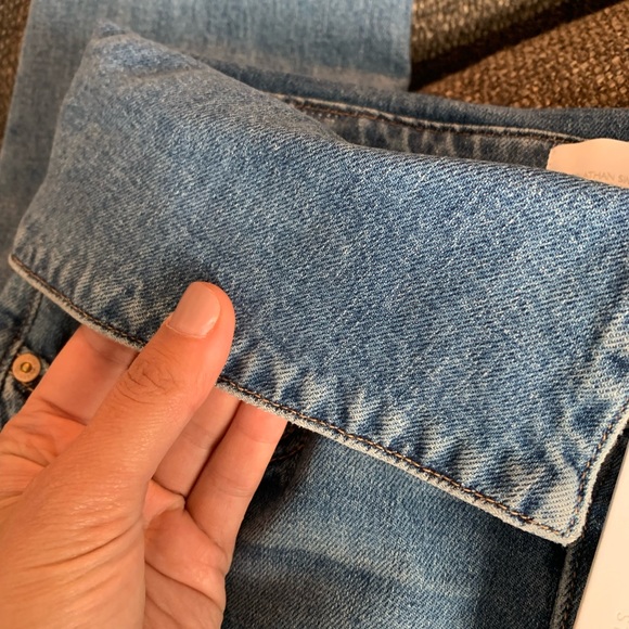 NWT - JONATHAN SIMKHAI STANDARD River With Fold Over Waistband Straight - Picture 8 of 8